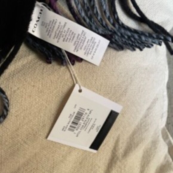 NWT Coach Stars Striped Print Muffler - Picture 4 of 4